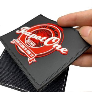 Patches Hook & Loop Rubber Logo <b>Label</b> PVC Embossed Engraved Rubber Patches for You - Product Image 3