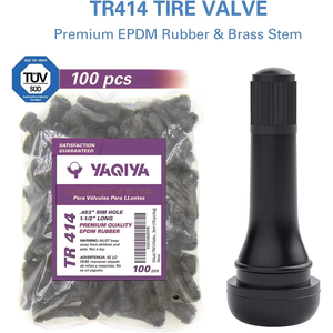 Valve de pneu de voiture en laiton TR-413 de qualité supérieure avec tige en caoutchouc EPDM, outil manuel de réparation automobile - Product Image 2