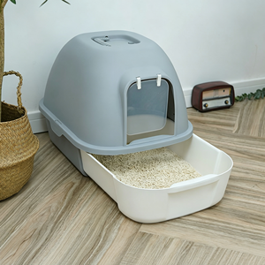 USMILEPET - Caja <span class=keywords><strong>de</strong></span> <span class=keywords><strong>arena</strong></span> cerrada <span class=keywords><strong>para</strong></span> <span class=keywords><strong>gatos</strong></span>, con cajón, antiolores, con tapa, <span class=keywords><strong>para</strong></span> <span class=keywords><strong>gatos</strong></span> grandes, con pala incluida - Product Image 2