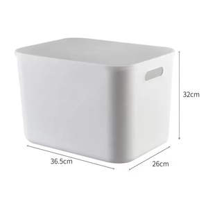 Descuento a granel Heavy Duty Lidded Rectángulo Plástico blanco Almacenamiento doméstico para la organización del hogar Misceláneas <span class=keywords><strong>Caja</strong></span> de almacenamiento de plástico - Product Image 1