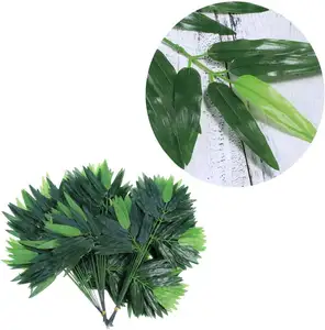 GM foglie di bambù verde artificiale foglie di piante verdi finte per la decorazione dell'ufficio di casa Hotel
