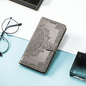 Funda con tapa tipo cartera con estampado de Mandala para <span class=keywords><strong>Moto</strong></span> G84, para <span class=keywords><strong>Moto</strong></span> G54, Funda de cuero con bolsillo para tarjetas - Product Image 6