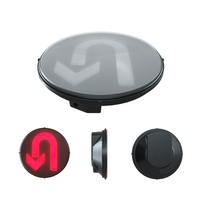 Panneau de signalisation LED de haute qualité 300 mm 400 mm en forme de U, rouge, vert, jaune, alimenté par énergie solaire, à prix compétitif