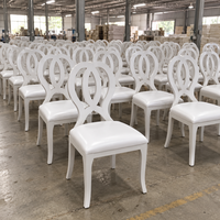 Chaise de banquet en cuir PU à double anneau en métal, dossier en forme de cœur, multicolore, pour mariage, événement, hôtel, vente en gros