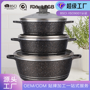 Dessini <b>Cookware</b> <b>Set</b> 3 Piece Non Stick Pot With Lid For Kitchen Use - Product Image 5