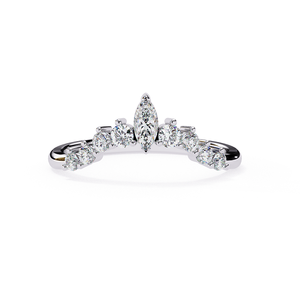 Fashion <b>Silver</b> Diamond <b>Band</b> <b>Ring</b> for Women Modern Design Bright Finish Daily Jewelry Gift - Product Image 1