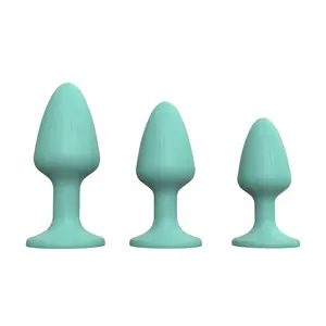 Para principiantes y usuarios avanzados: juguetes sexuales de próstata, paquete de 3 juegos de entrenamiento de tapón anal de silicona, tapón anal de silicona para mujer