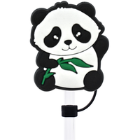 10Mm 0.4in 40Oz Tumbler Cute Panda Straw Cover Cap pour Stanley Cup Straw Tips Couvercles