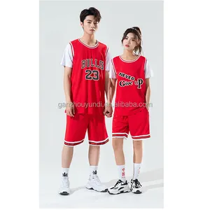paar shorts jersey Suppliers-Benutzer definierte koreanische Stil Paar Basketball gefälschte zweiteilige T-Shirt Sport Jersey Kleid