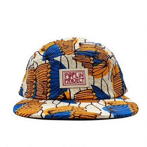 Vietnam Manufacturer Custom 5 Panel Camper <b>Flat</b> Brim Snapback <b>Hat</b> for Camping Outdoor Activities High Quality Headwear for Adult - Product Image 1