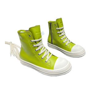 Chaussures de marche à lacets en cuir véritable pour femmes, baskets décontractées de luxe, doublure en mesh, noires, haute qualité - Product Image 1