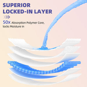 Bantalan payudara Ultra tipis sekali pakai, 100 buah bantalan payudara 50X penyerap siang malam kering bernafas, bantalan menyusui lembut untuk ibu higienis - Product Image 4