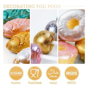 JIUPIN for 16-Color Food Grade Glitter <strong>Sprinkle</strong> Powder for Drinks Baking Cakes &amp; Fondant (<strong>Vegan</strong> 5g/Bottle) - Product Image 5