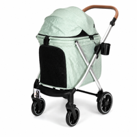 Poussette pliable pour animaux de compagnie One-Touch X1, poussette pour chien et chat avec roues amortissantes, double porte-gobelets, pare-soleil, capacité de charge de 30 kg