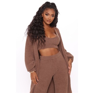Ropa de <span class=keywords><strong>invierno</strong></span> para <span class=keywords><strong>mujer</strong></span>, la misma ropa de dormir para <span class=keywords><strong>mujer</strong></span>, <span class=keywords><strong>pijama</strong></span>, conjunto de <span class=keywords><strong>3</strong></span> <span class=keywords><strong>piezas</strong></span>, suéter, traje informal - Product Image 6