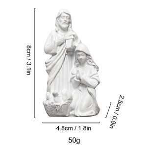 Famiglia di Tre SYL in Stile Europeo, Decorazione in Resina per <span class=keywords><strong>Casa</strong></span> e Portico, Modello Artigianale, Regalo per le Festività Natalizie - Product Image 6