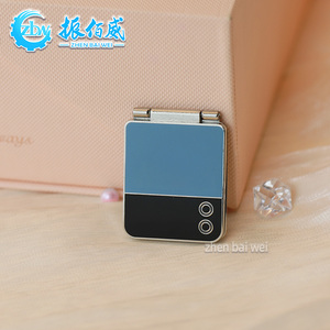 Hot hợp thời trang bán buôn tùy chỉnh kim loại mạ bạc sáng tạo lật điện thoại hàng đầu hình dạng Trâm tùy chỉnh in ấn hợp kim men ve áo Pin - Product Image 4