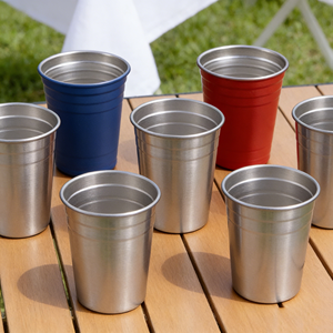Gobelet à bière en métal à paroi simple avec logo personnalisé, 8oz, 12oz, 16oz, incassable, en acier inoxydable, tasse à bière, logo personnalisé, changement de couleur - Product Image 1