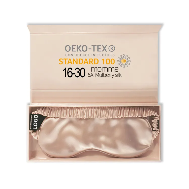 럭셔리 고품질 슈퍼 부드러운 OEKO-TEX 6A 얼룩 100% 뽕나무 실크 아이 마스크