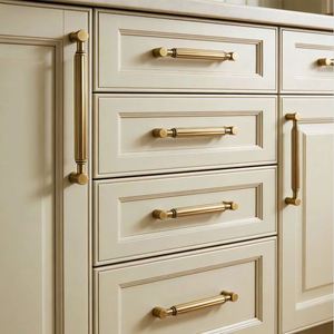 Manijas de latón de diseño europeo de varias longitudes personalizadas para refrigeradores, gabinetes de vino, armarios, cajones, hornos empotrados y lavavajillas - Product Image 3