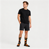 Chaussettes mi-mollet pour hommes Halloween, motif citrouille, chauve-souris, fantôme, chaussettes fantaisie tricotées saisonnières