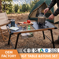 Table IGT compacte pliable pour achat en gros B2B avec panier de transport pour la vie nomade hors réseau et les cuisines mobiles