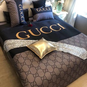Juego de Sábanas de Lujo de Cuatro Piezas con Rayas y Estampado Digital, Marca de Moda para Comercio Exterior Transfronterizo - Product Image 4