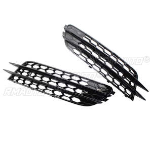 Para Audi A6 C7 2012 2013 2014 2015 Par de Cubiertas Negras para Faros Antiniebla Delanteros, Reemplazo de Rejilla - Product Image 2