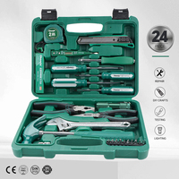 PEIFENG Kit d'outils ménagers 24 pièces, durable, utilisable en diverses combinaisons, boîte à outils multifonctionnelle avec clé à douille