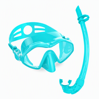 DOVOD Ensemble masque et tuba de plongée unisexe OEM, lentille en PVC, jupe en silicone, équipement de plongée sous-marine
