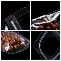 Sac d'emballage alimentaire refermable Ziplock Doypack en plastique transparent transparent Pochette debout avec fermeture éclair