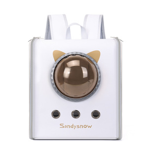 Sac à dos pour chat Sandy Snow, grande capacité, respirant, design capsule spatiale pour chats - Product Image 5