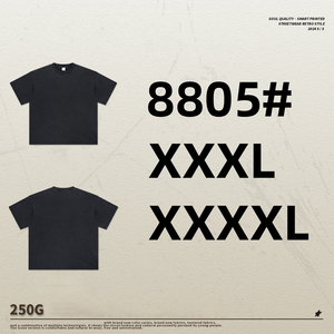 2024 New Heavyweight 250G Retro Washed and Old Short-sleeved T-shirt Men Loose Cotton Men's T-shirt - Product Image 2