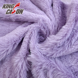 KINGCASON Fabrication directe 100% polyester 235cm 320gsm Couleur unie violette Nouveau motif carré 3D Fourrure de <span class=keywords><strong>lapin</strong></span> pour literie égyptienne - Product Image 6