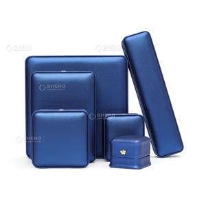 High End Luxury Soft Pu Jewelry Packaging Box <b>Custom</b> Logo Leather Jewelry Set Boxes For <b>Ring</b> Earring Necklace - Product Image 1