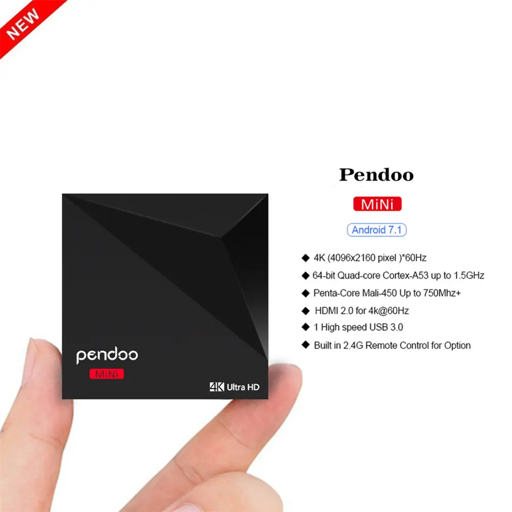 Pendoo A5X Plus Mini RK3328 1G 8G android tv box platine mit beste qualität und niedrigen preis Android 7.1 TV Box