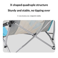Chaise pliante d'extérieur en fer avec pare-soleil, portable, légère, pour camping, plage, fauteuil inclinable, utilisation en voiture