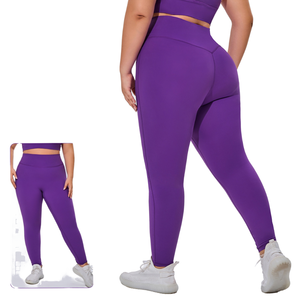2026 Women Breathable High Elasticity Yoga Wear Set XL Plus Size Push Up <b>Leggings</b> Fashion Top Four Way Stretch - Product Image 1