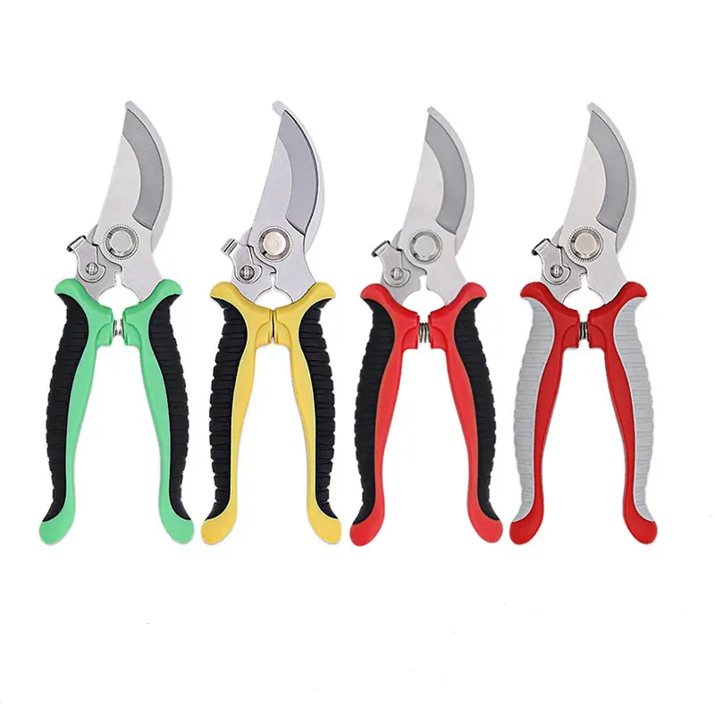 High quality garden tools rubber cutting sharpening scissor pruning shear with customized color and logo