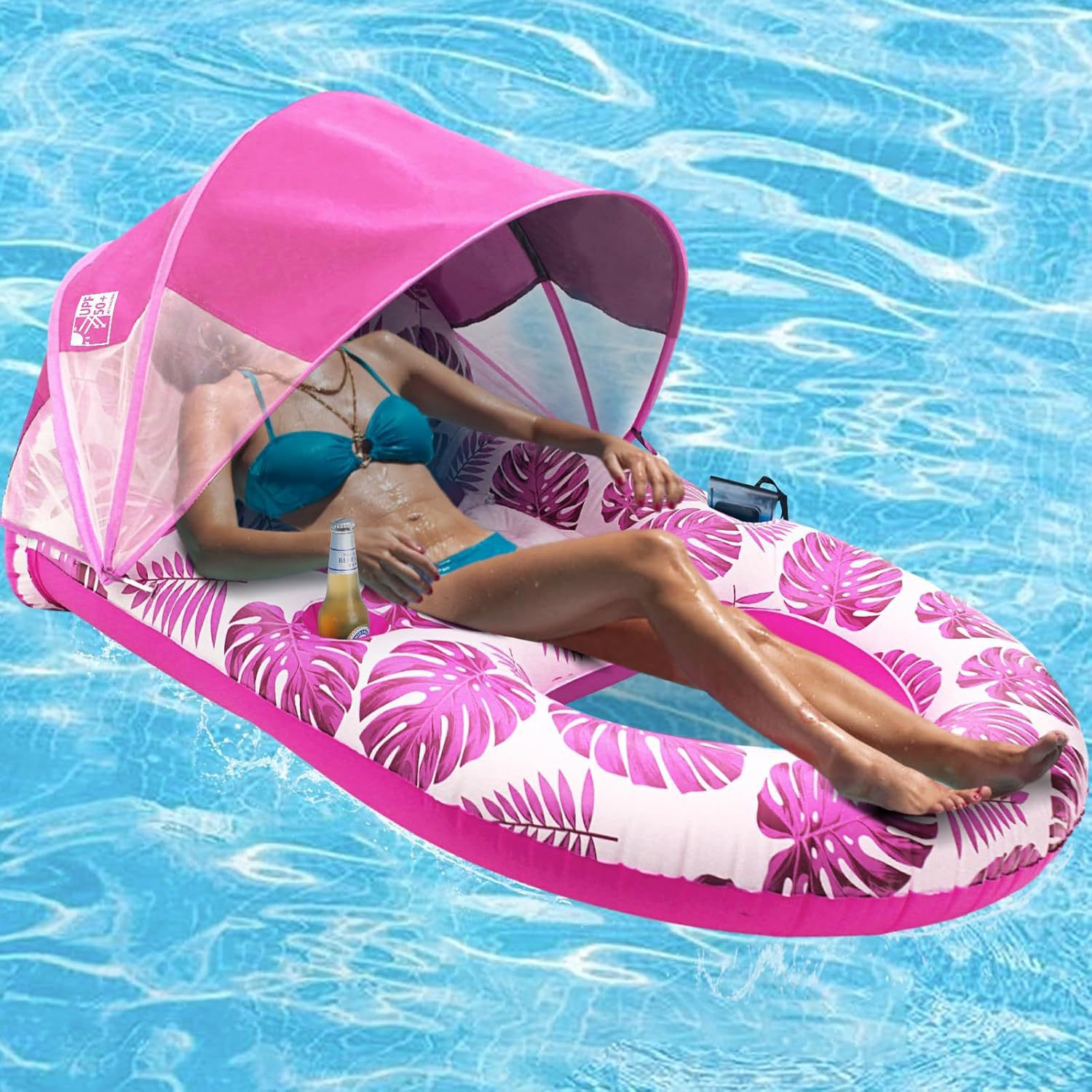 Fauteuil inclinable à poudre pare-soleil en forme de D