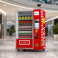 Distributeur automatique intelligent en spirale Zhigou 15,6 pouces à 60 voies, vente chaude, pour snacks et boissons, distributeur automatique sans personnel, en acier inoxydable avec écran tactile