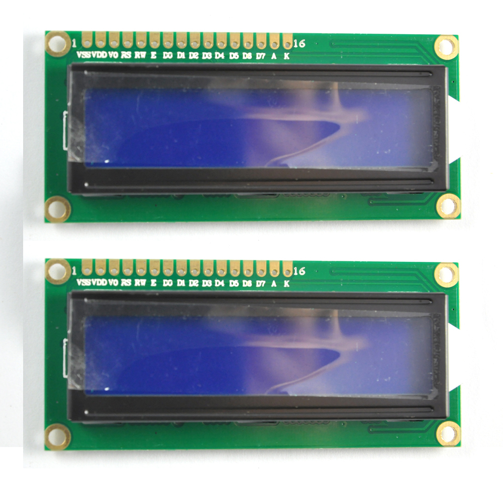 2er-Pack 1602 LCD Modul 5V – 16x2, Blaue Hintergrundbeleuchtung, Weißer Text – Für Arduino & Raspberry Pi
