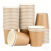 Gobelets en papier kraft à paroi simple, doublement enduits de PE de qualité alimentaire, biodégradables, imprimés sur mesure, jetables, pour boissons froides