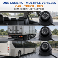 Caméra de Dôme pour Véhicule 1080P 170° IP68 Vision Nocturne IR LED 12-24V PAL NTSC Écran Partagé Garantie 1 An Camion Bus Flotte Sécurité de Recul
