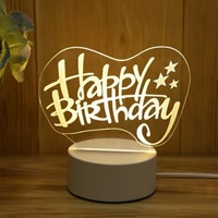 Lampe de table moderne 3D créative en ABS avec LED, forme de lune carrée, commande tactile, éclairage blanc chaud pour chambre à coucher et usage domestique