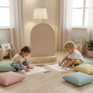 <span class=keywords><strong>Tableau</strong></span> magnétique en bois encadré style Art déco pour enfants |   <span class=keywords><strong>Tableau</strong></span> d'écriture DIY en forme d'arche pour la maternelle - Product Image 4