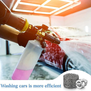 Stm High Pressure Washer <b>Foam</b> Nozzle Stainless Steel Foaming Net For Car Wash <b>Machine</b> Degreasing Cleaning Accessory - Product Image 5