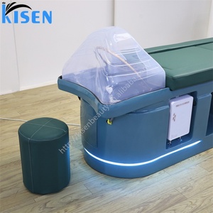 เตียงสปาสมุนไพรไทยไฟฟ้า KISEN พร้อมอ่างสระผม ระบบอบไอน้ำ และไฟ LED - Product Image 4