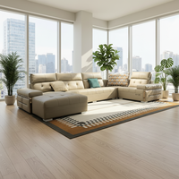 VONLIVA Precio Directo de Fábrica, Juego de Sofás Seccionales de Cuero de Primera Calidad, Sofá Cama Convertible Moderno para Apartamentos y Salas de Estar
