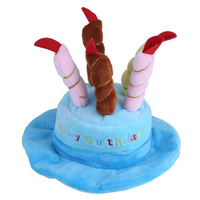 Festival Pet Puppy Produit Fournitures Accessoires Joyeux Anniversaire Fête Gâteau Jouet Chats Chiens Chapeau D'anniversaire Avec Des Bougies Colorées